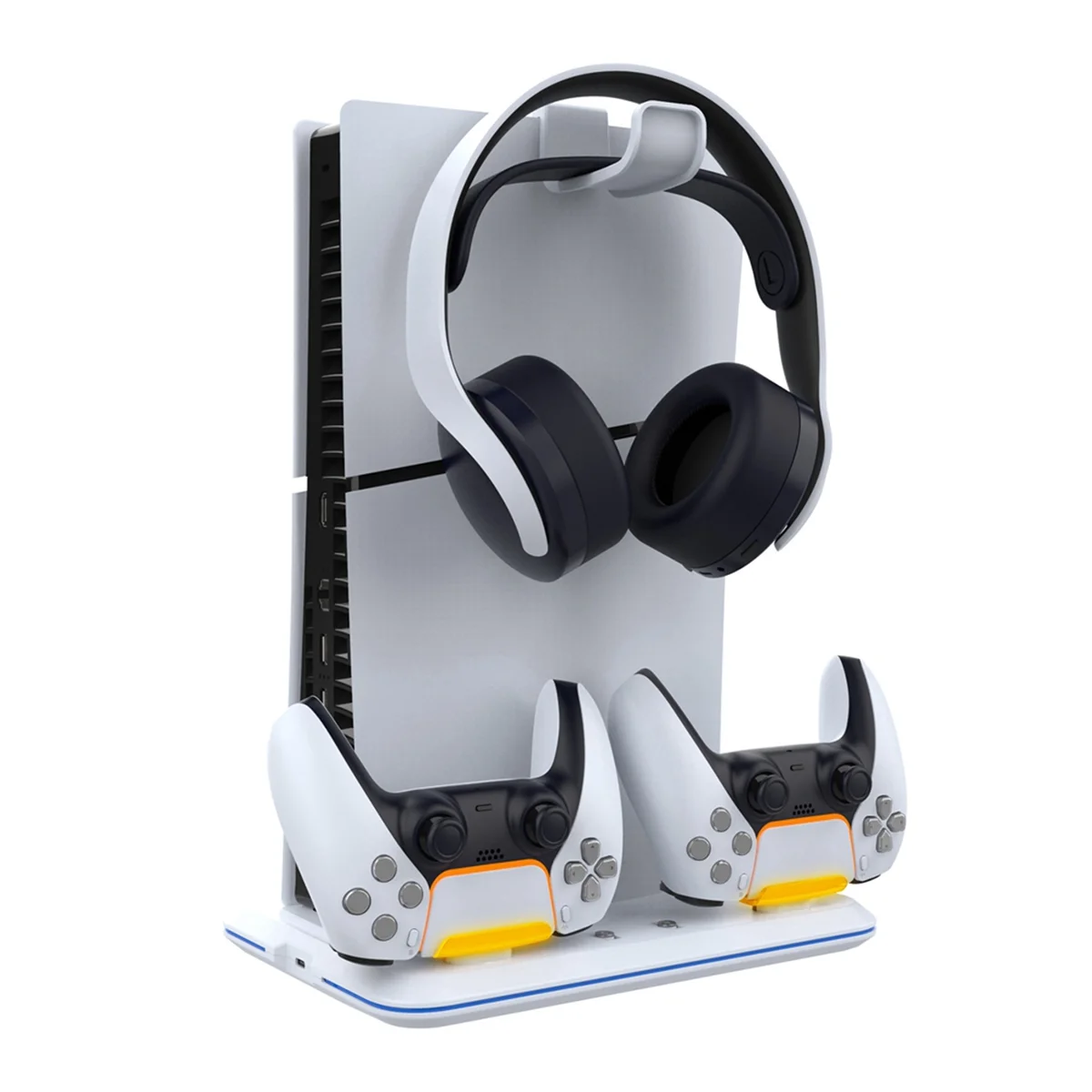 

Док-станция для охлаждения консоли для тонкой док-станции для охлаждающего вентилятора консоли с RGB-подсветкой Держатель геймпада Вешалка для гарнитуры