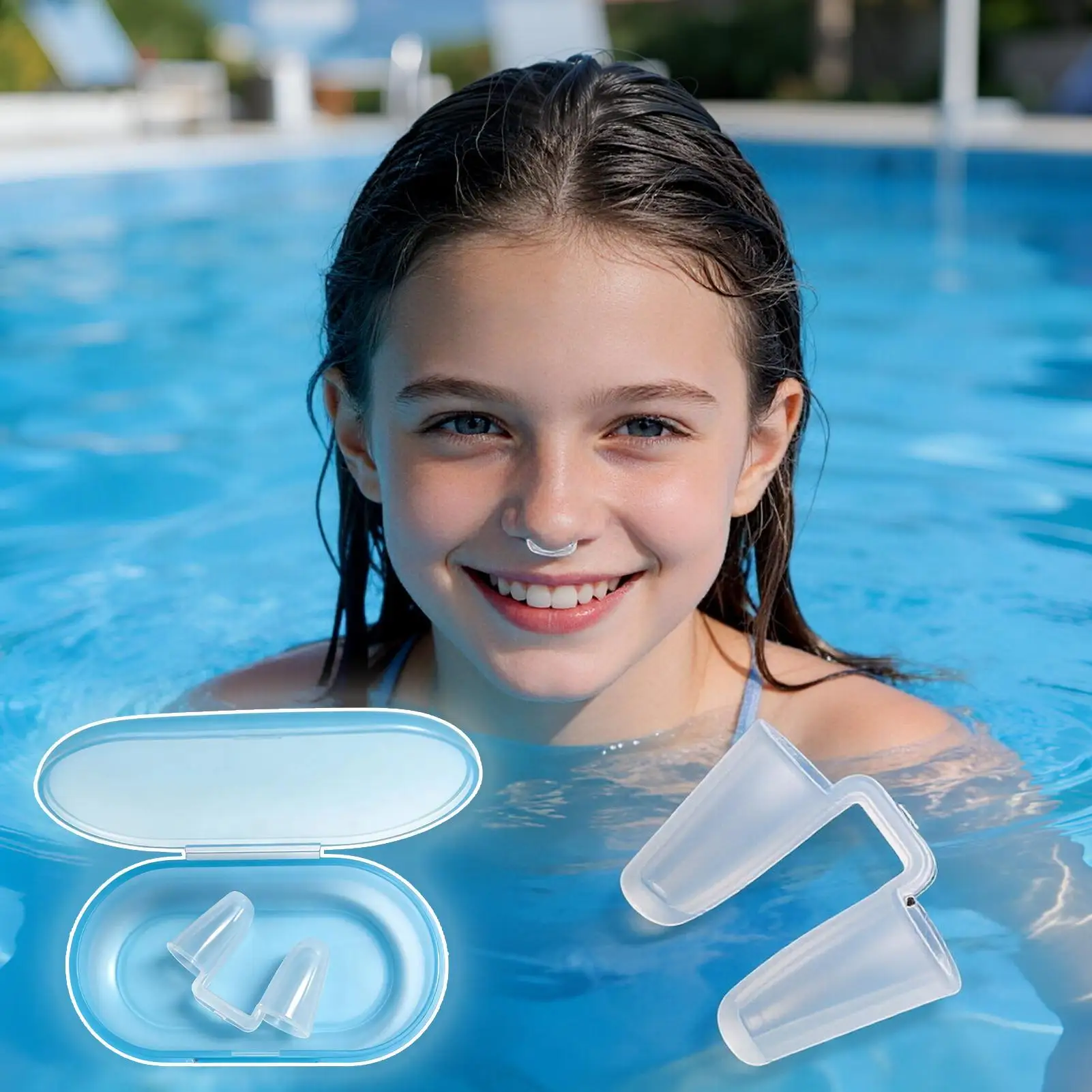 Silicone Nose Clips Swimming Anti Choke Water Plug Snorkel Diving Gear Comfortable Unisex for Pool Snorkeling Summer Outdoor