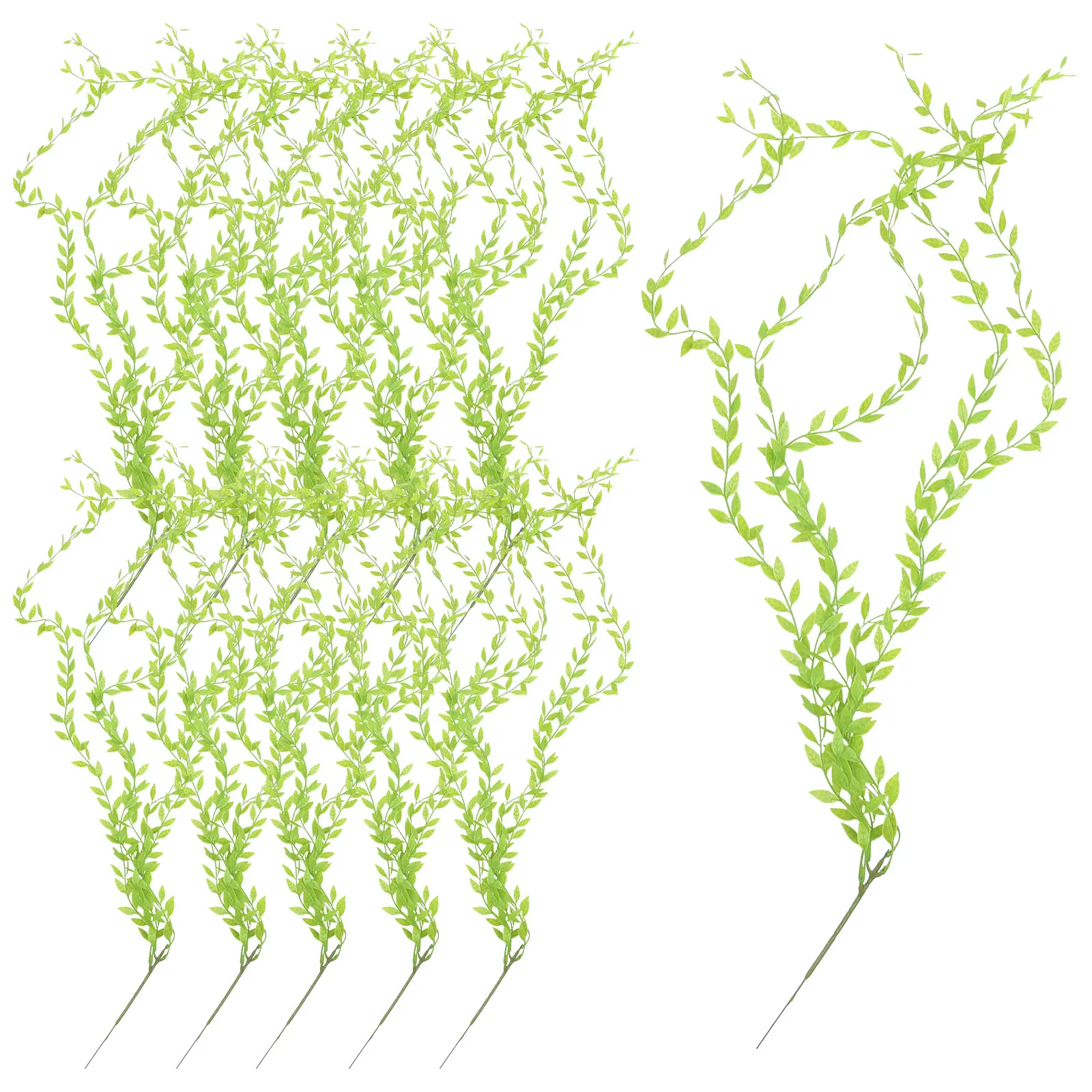 

12Pcs Artificial Succulent Green Vine Lightweight Hanging Decor for Wedding Home Wall Plants Faux Indoor Garden Pendant