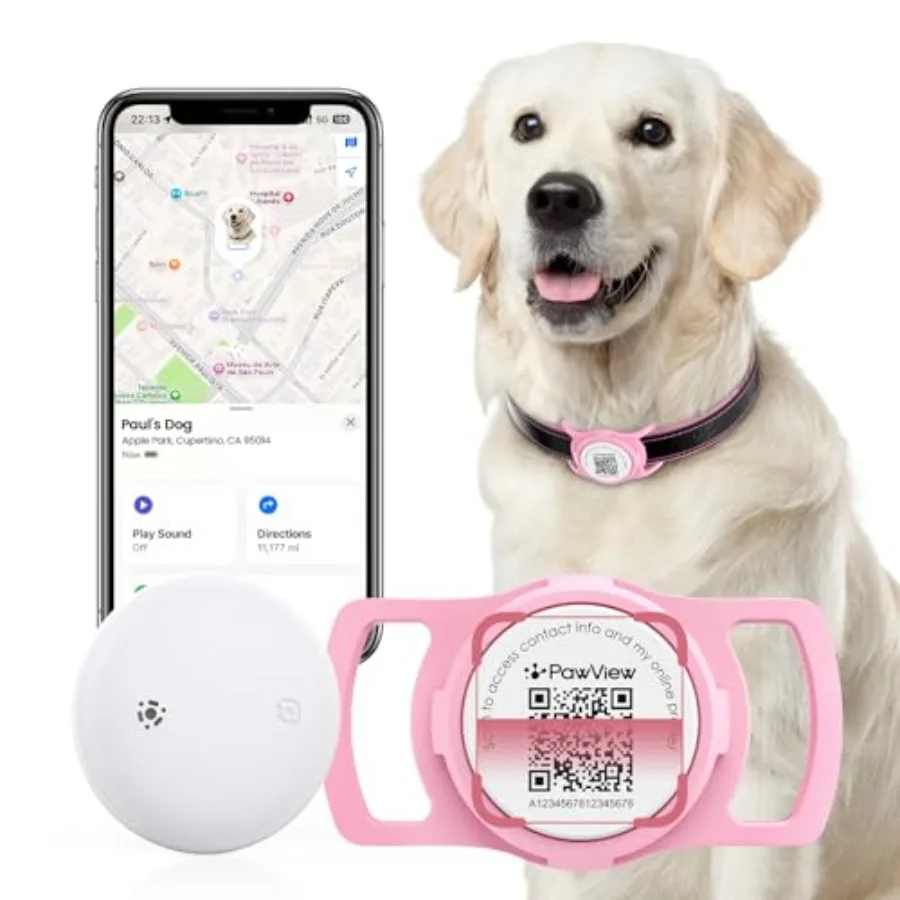 

Умный GPS-трекер для ошейника — розовый, отслеживание местоположения в реальном времени с креплением, без абонентской платы, контактная информация для экстренных случаев, долговечный, защита от потерь