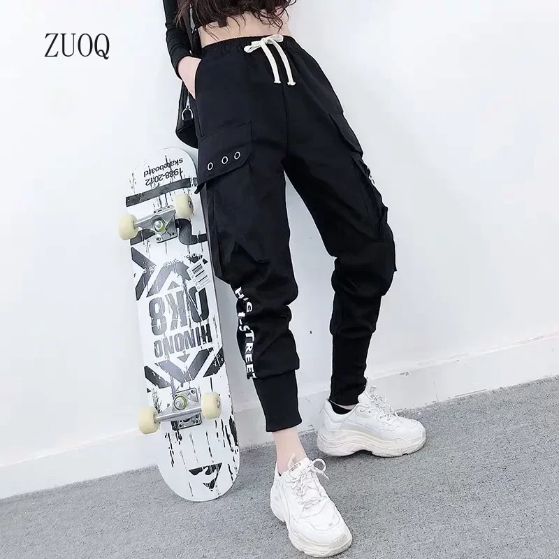

New 2025 Hot Women Pants Big Pockets Cargo Pant High Waist Baggy Tactical Trouser Loose Streetwear Hip Hop Joggers Pants Woman