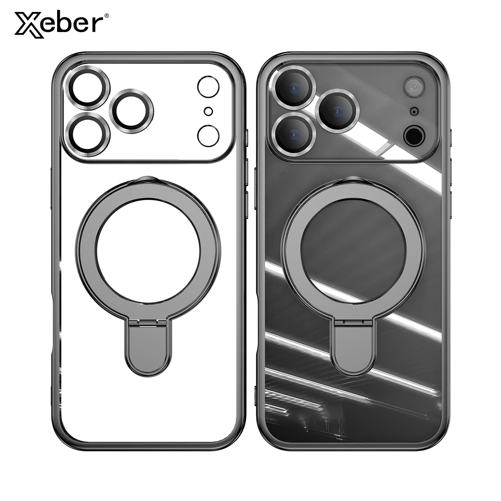 Beschichtung Magnetischer Ringständer Hülle für iPhone 17 Air 17 Pro Max Hülle Stoßfestes kabelloses Laden für Magsafe stoßfeste Abdeckung