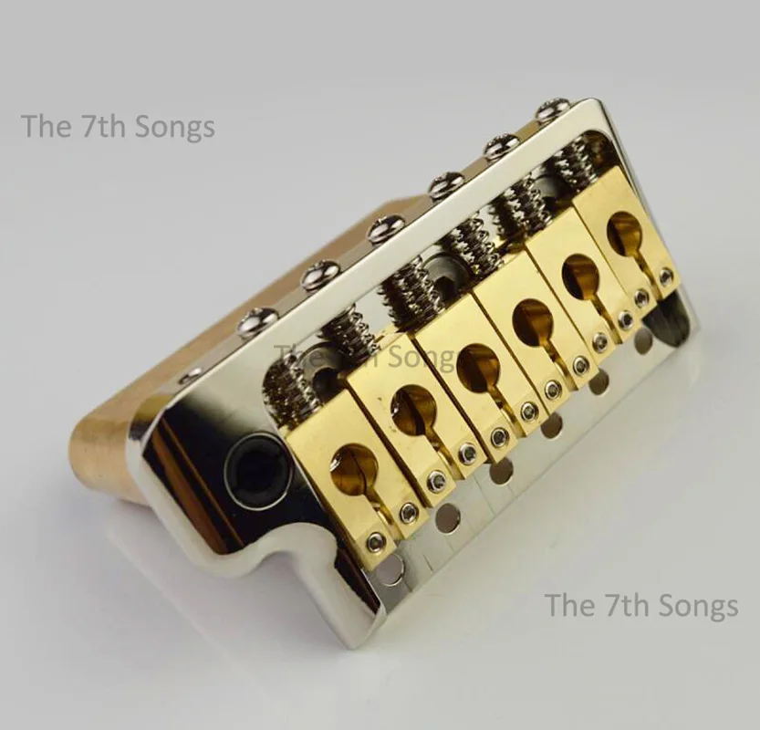 PRS Style Tremolo Bridge CNC Machined 52.5mm 6 Screws Knife Edge for Electric Guitar - Brass Saddles