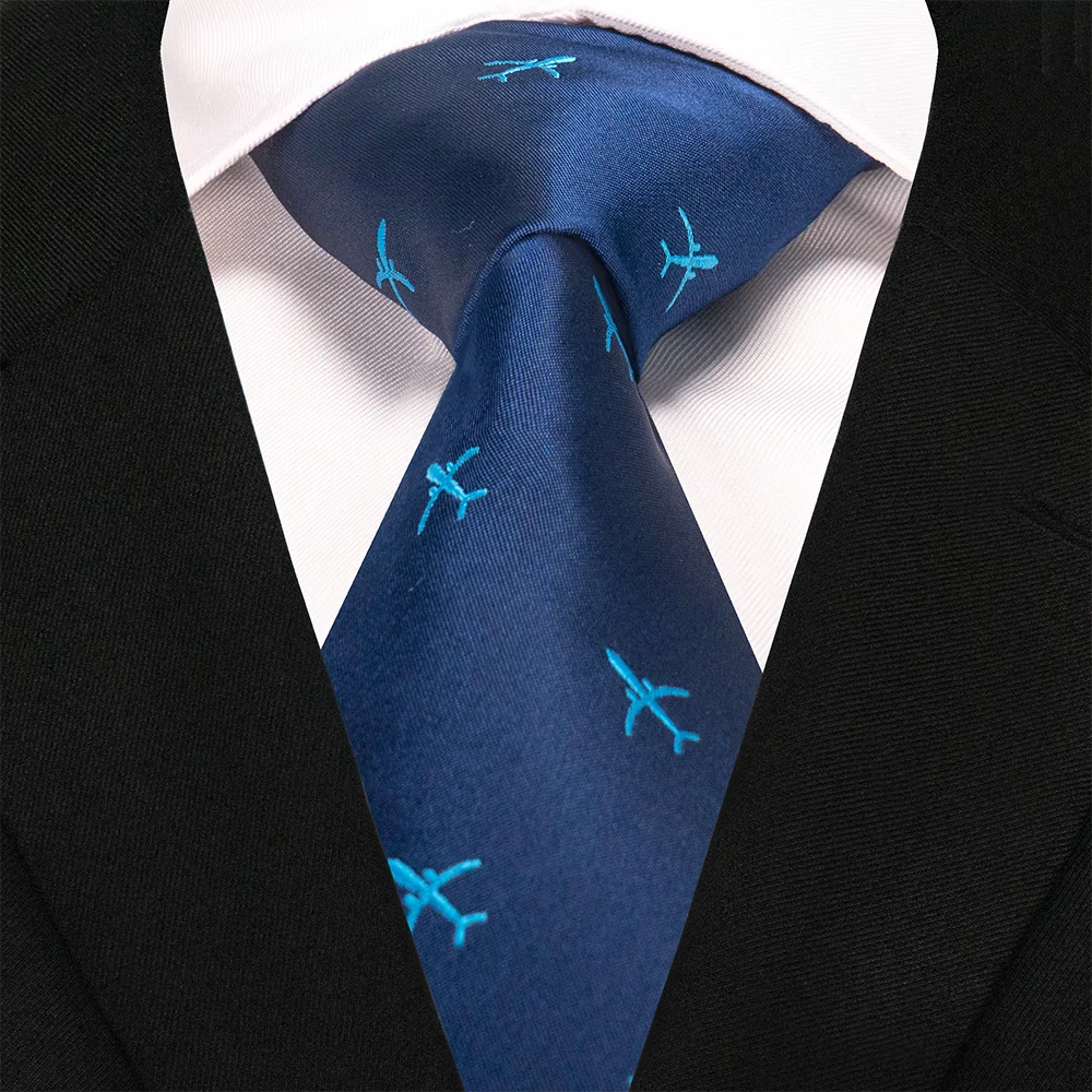 EASTEPIC 8 cm rot-blaue Jacquard-Krawatten für Herren, Herren-Krawatte, hochwertiges Accessoire, Geschäftsgeschenk, Fuchs, Drache, Flamingo, Schnecke, Ente, Tier – Detail 37