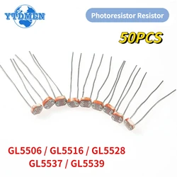50PCS LDR Photo Light Sensitive Resistor Photoelectric Photoresistor Kit GL5506 GL5516 GL5528 GL5537 GL5539 for Arduino