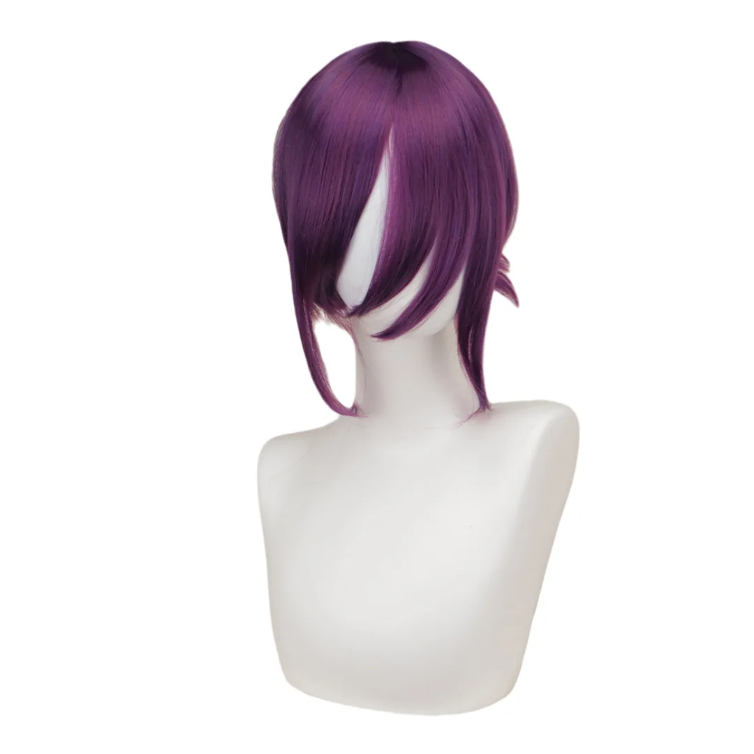 بالمنشار رجل Reze تأثيري شعر مستعار اصطناعي أنيمي Coser ألياف مقاومة للحرارة قصيرة شعر مستعار مستقيم حفلة الهالوين #2