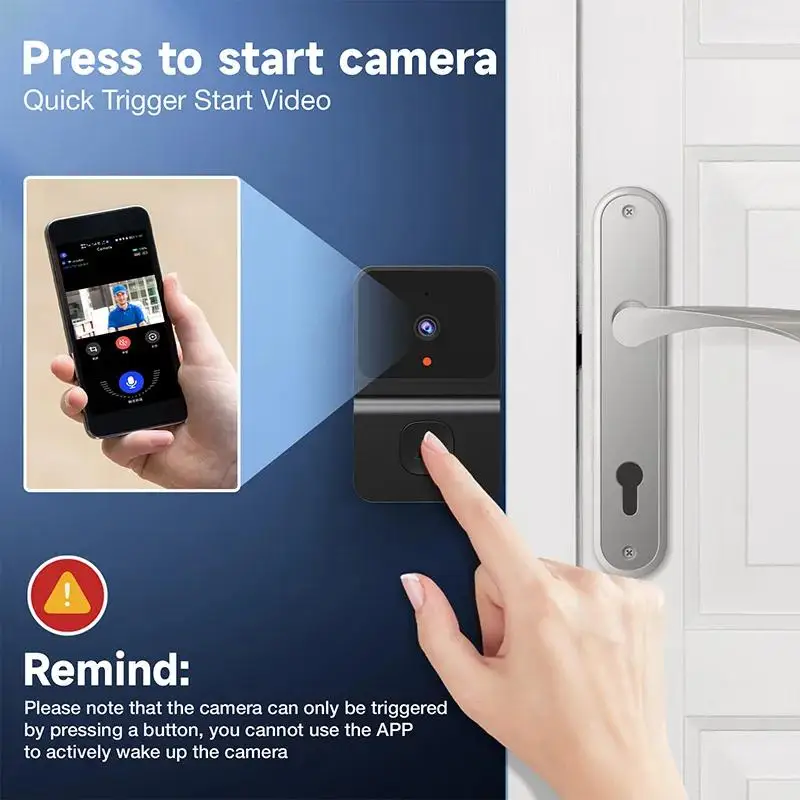 Z30 Smart Visual Doorbell Two-way Intercom Infrared Night Vision Remote Monitoring Security System Wifi Video Door Bell