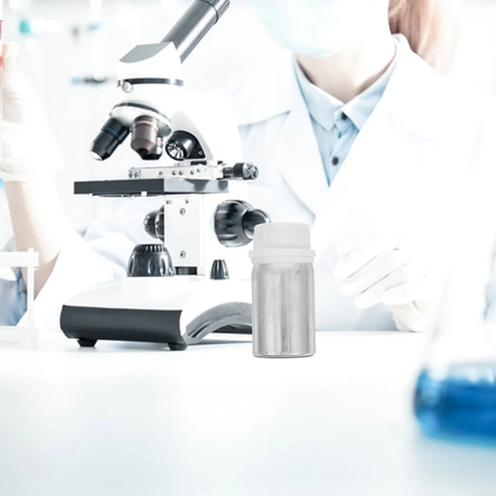 

4Pcs Aluminum Plastic Liquid Bottles Lab Reagent Sample Storage Chemical Containers Leakproof Cap Secure Seal Reagent Bottles