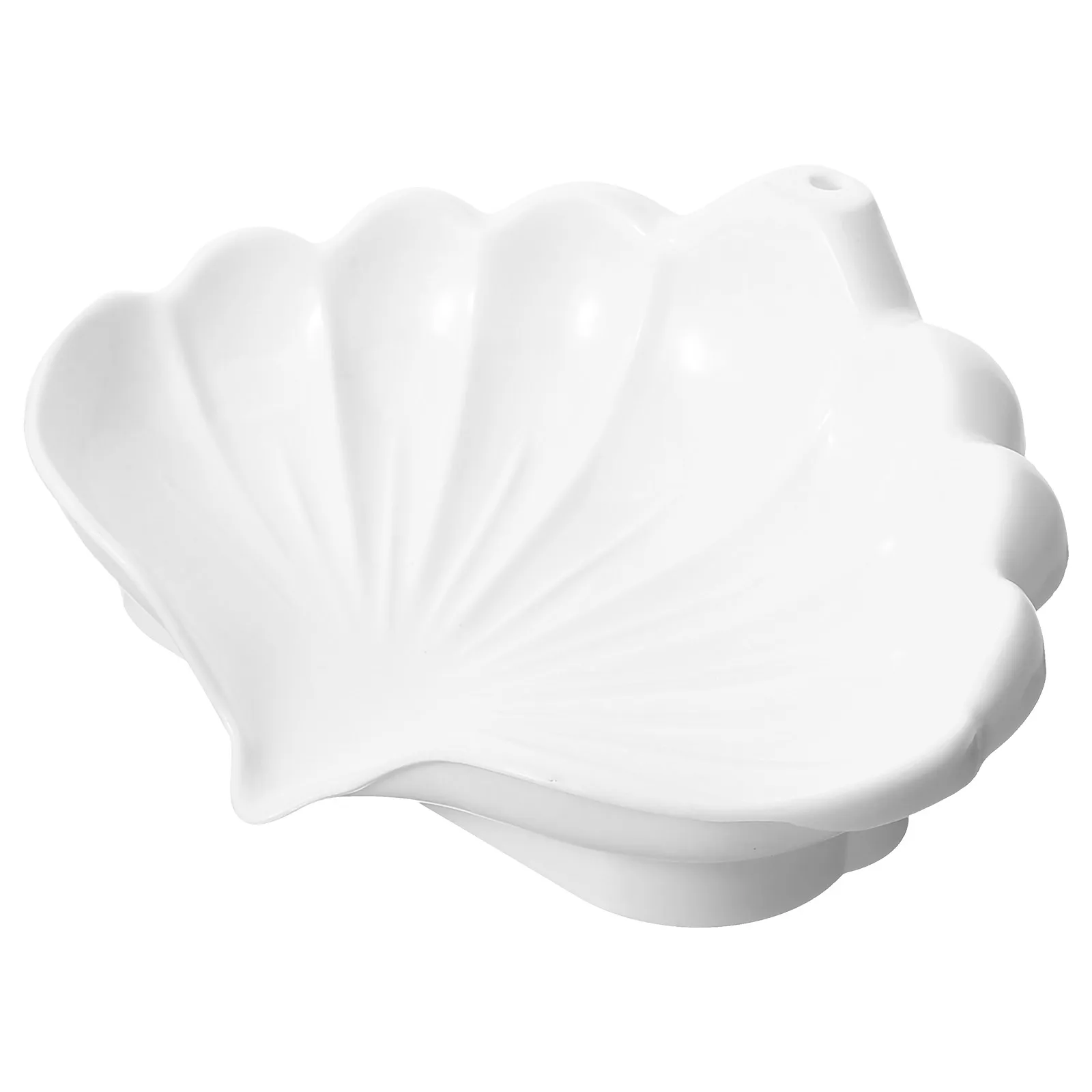 

Shell Soap Dish Minimalist White Non-Slip Bath Accessories Holder Easy Clean Home Kitchen Portable Soap Box Storage