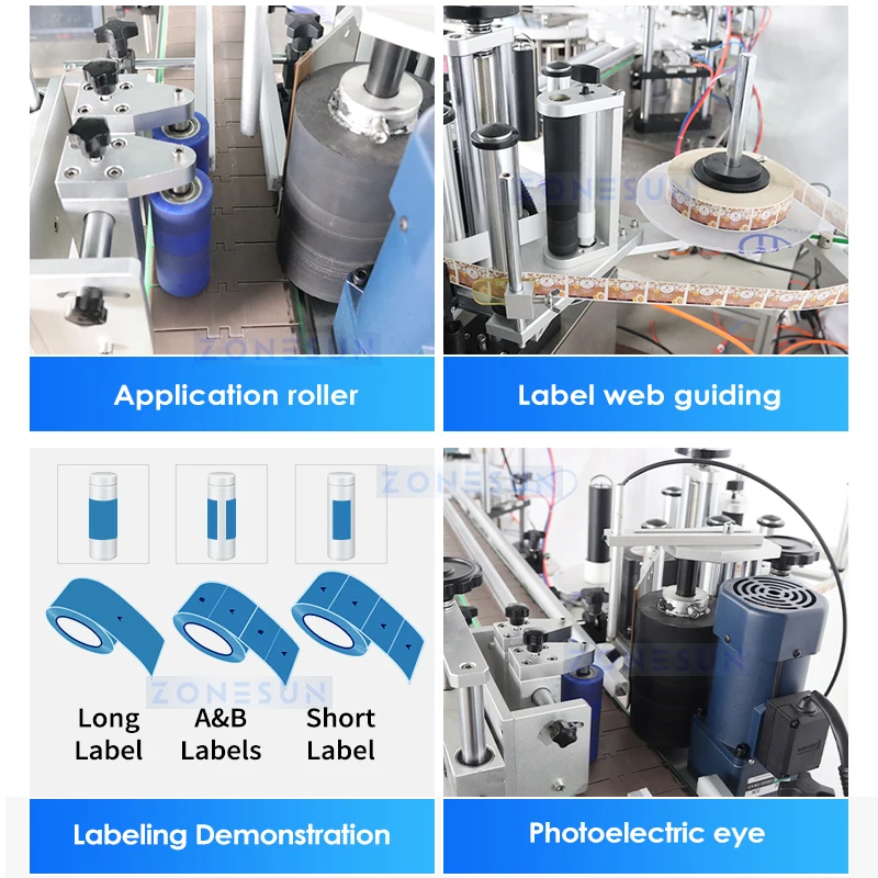 Machine automatique de remplissage et de capsulage de bouteilles ZONESUN, étiqueteuse monobloc, ligne intégrée, ajuster ille potelé, ZS-AFCL2 HI