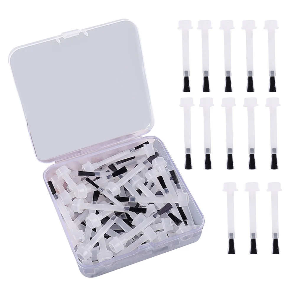 50 Uds. De pinceles desechables para esmalte de uñas, mango ergonómico, aplicación uniforme precisa, cepillo de repuesto para esmalte de uñas en Gel para manicura