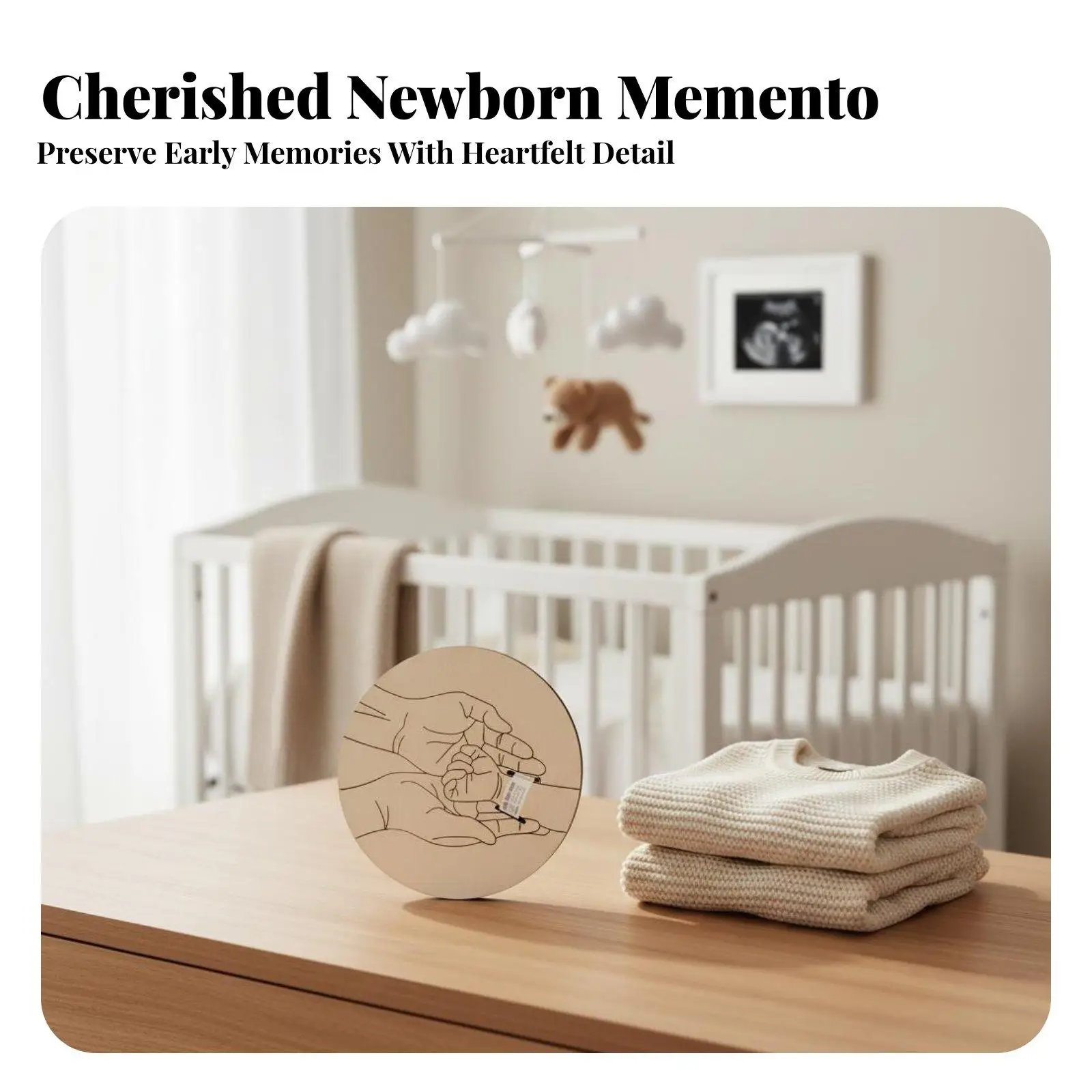 Wooden Birth Keepsake Plaque Mother's Day Gift Baby Birth Announcement Sign