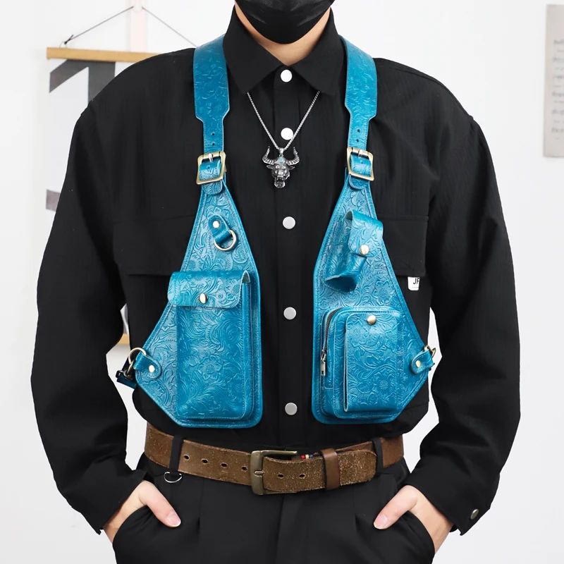 

Genuine Leather Anti-Theft Underarm Shoulder Bag Armpit Tactically Bag For Men Shoulder Holsters Storage Pack