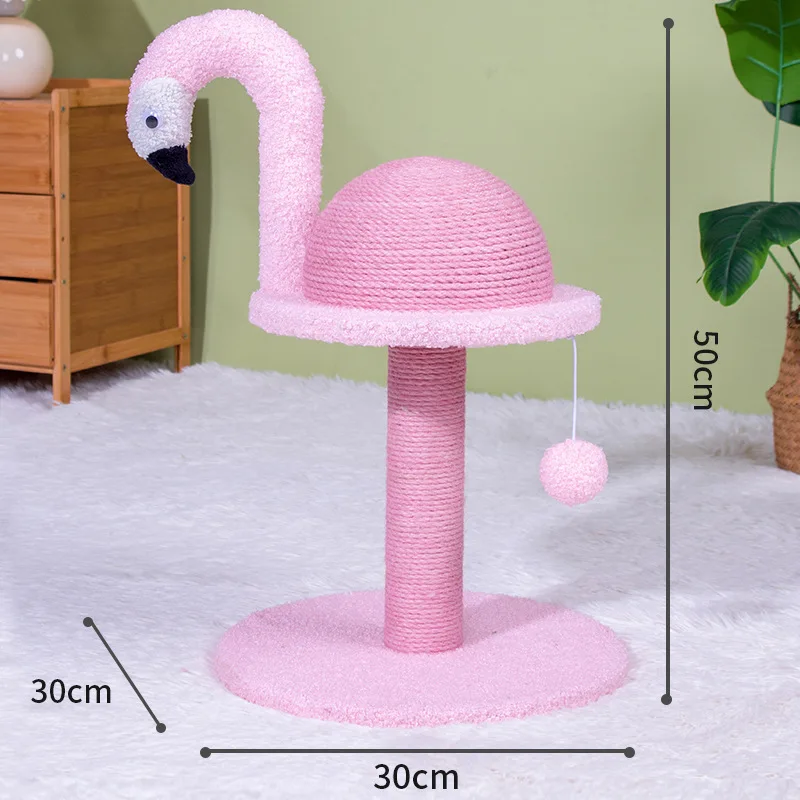 Imagem -05 - Flamingo Gato Escalada Quadro Pequeno Multi-funcional Arranhador Post Arranhador Post Pet Brinquedo Suprimentos