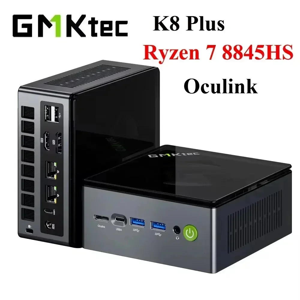 GMKtec K8 Plus Oculink MINI PC AMD Ryzen 7 8845HS WIFI6 BT5.2 Windows 11 Pro DDR5 5600Mhz PCIe4.0 Nvme SSD Gaming Computer