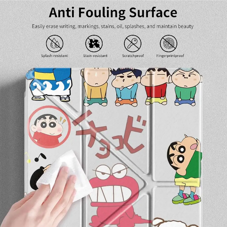 Tablet Case For Samsung Galaxy Tab A9 Plus A8 S9 Plus S10 Lite S7 FE A11 S8 With Pen Slot Cover Crayon S-ShinChanS Radish 5