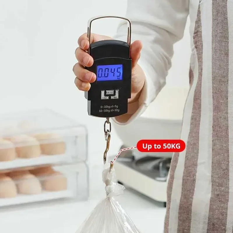 Portable Digital Luggage Scale Handheld Electronic Hanging Scale High Precision 50kg LCD Display For Travel Home Shopping view 4