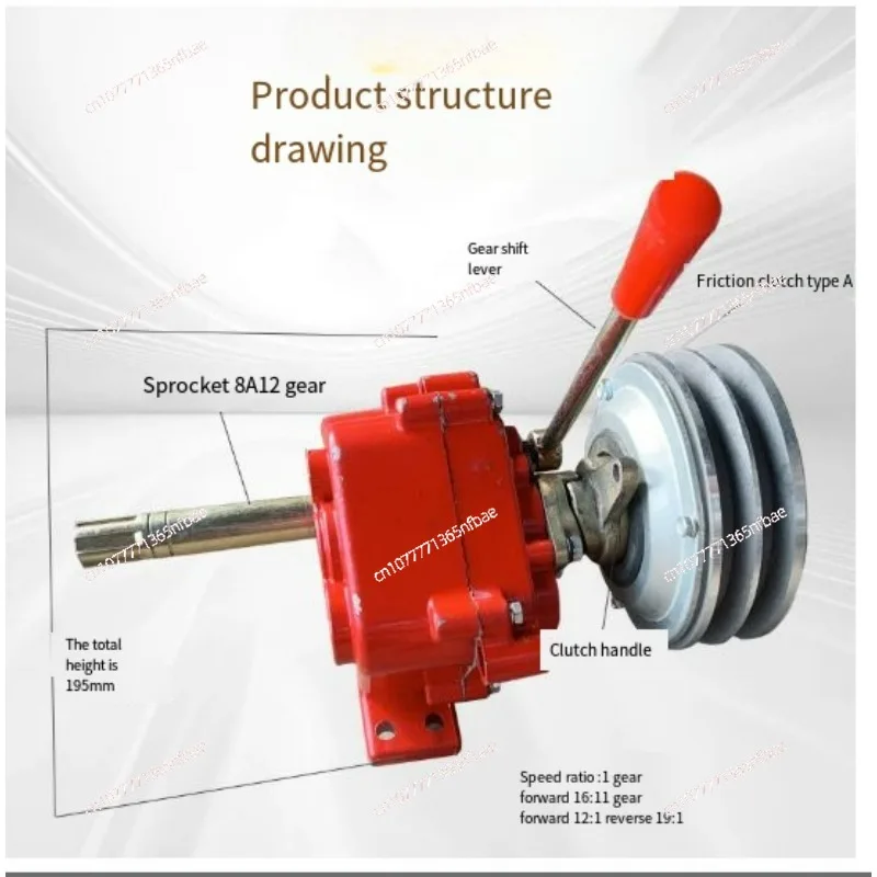 Micro-cultivator gearbox Dry clutch gear box Agricultural machinery small reduction box vegetable herb precision planter gearbox