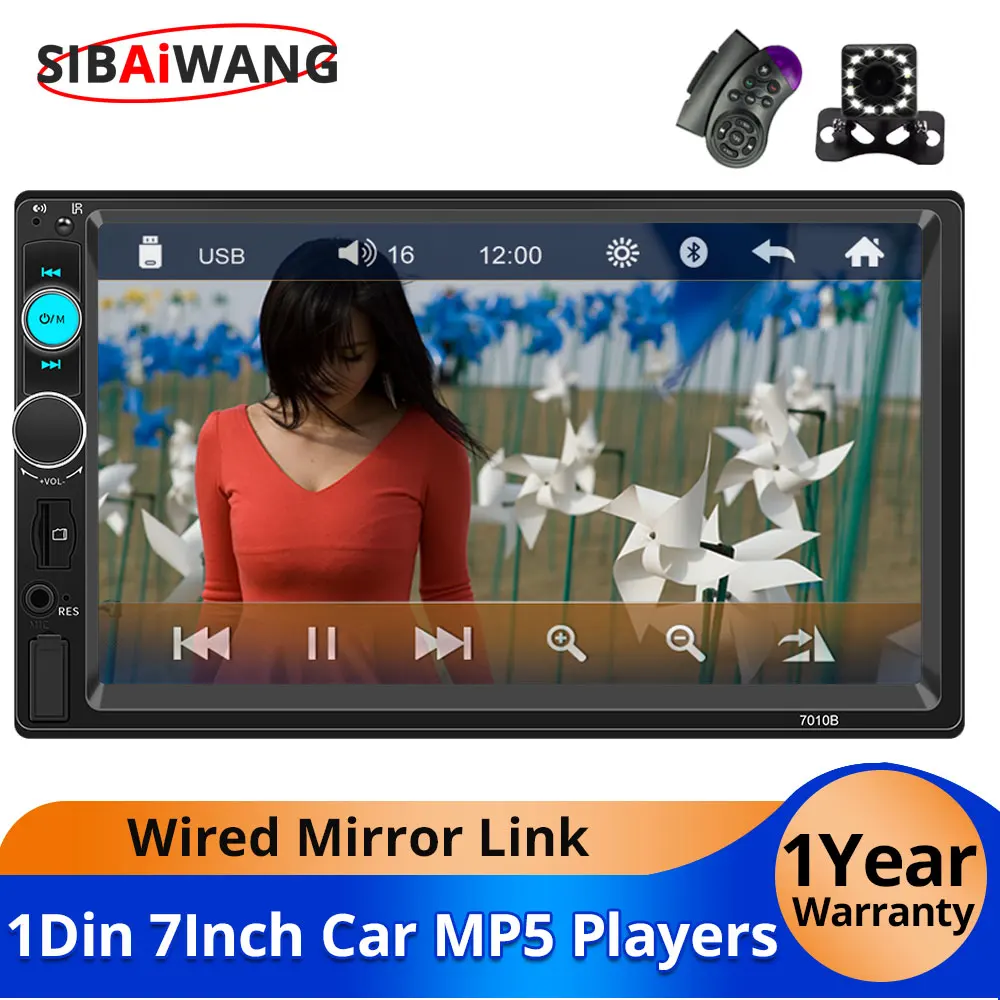 1Din 7Inch Car Radio Bluetooth Multimedia MP5 Player Touch Screen Car Stereo TF FM Auto Radio For Universal Nissan Toyota Kia VW
