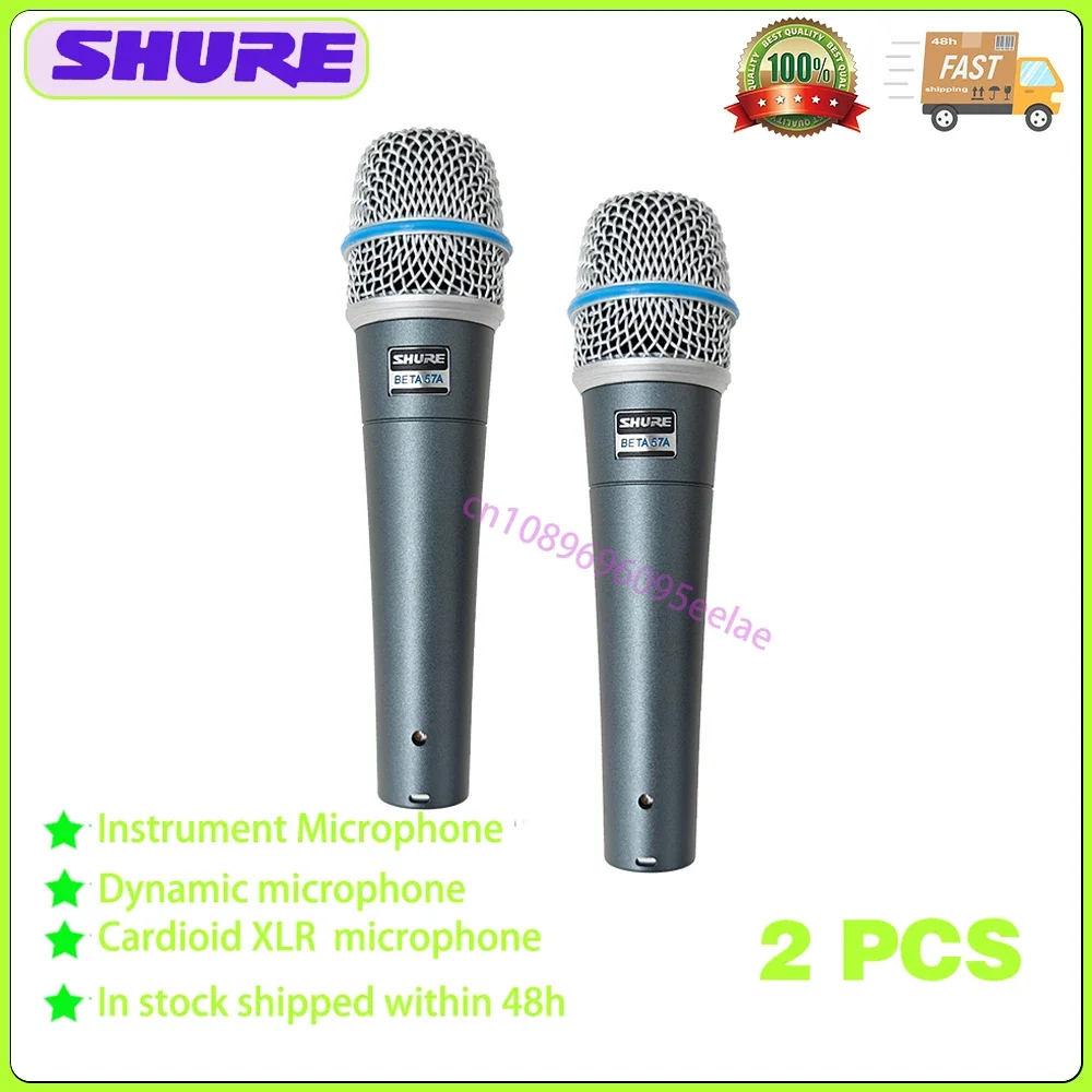 2 PCS Wholesale Shure BETA 57A Dynamic Instrument Microphone Stage Show/Band Show Live Stage Performance Microphone