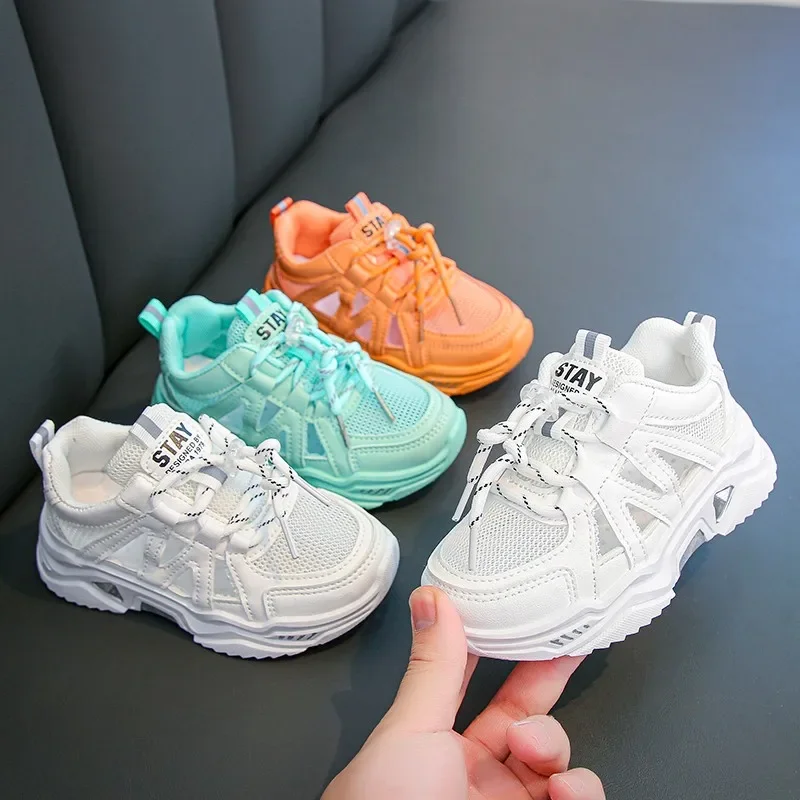

Girls Sports Sandals 2025 Spring Non-slip Hollowed-out Toddler Walking Shoes Versatile Chic Comfort School Sneakers Kids Shoes
