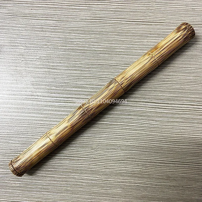 HERO Wood Fountain Pen Handmade Natural Bamboo, Fine 0.5mm Beautiful Golden Stripes Advanced Gift Office Business Collection