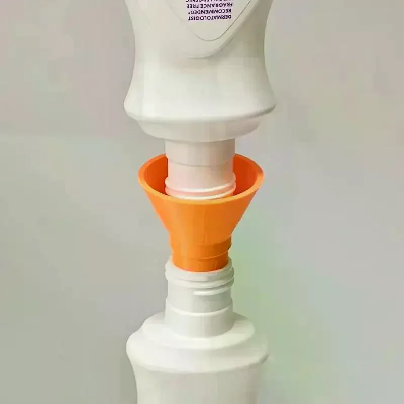 Universal Bottle Emptying Kit - Reusable Liquid Transfer Connector With No Waste Funnel Adapter, Compatible With Soap, Shampoo