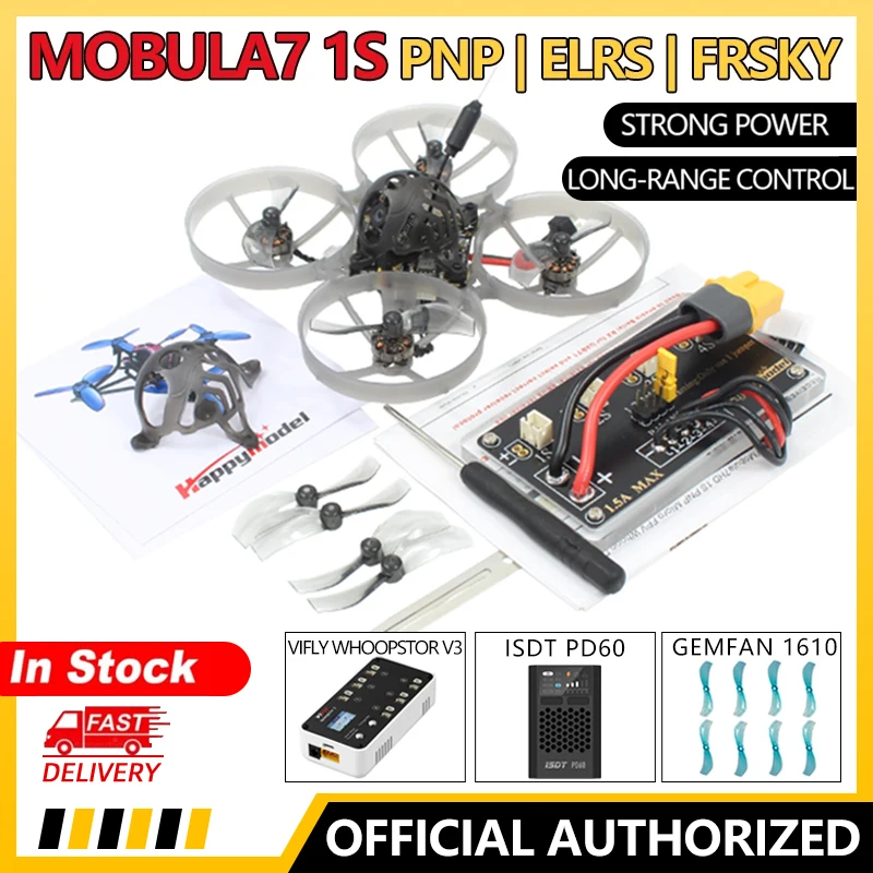 Happymodel Mobula7 Mobula 7 1S 75mm Micro FPV Whoop RC FPV Racing Drone Quadcopter For RS0802 Motor Open VTX 2.4G ELRS Receiver 