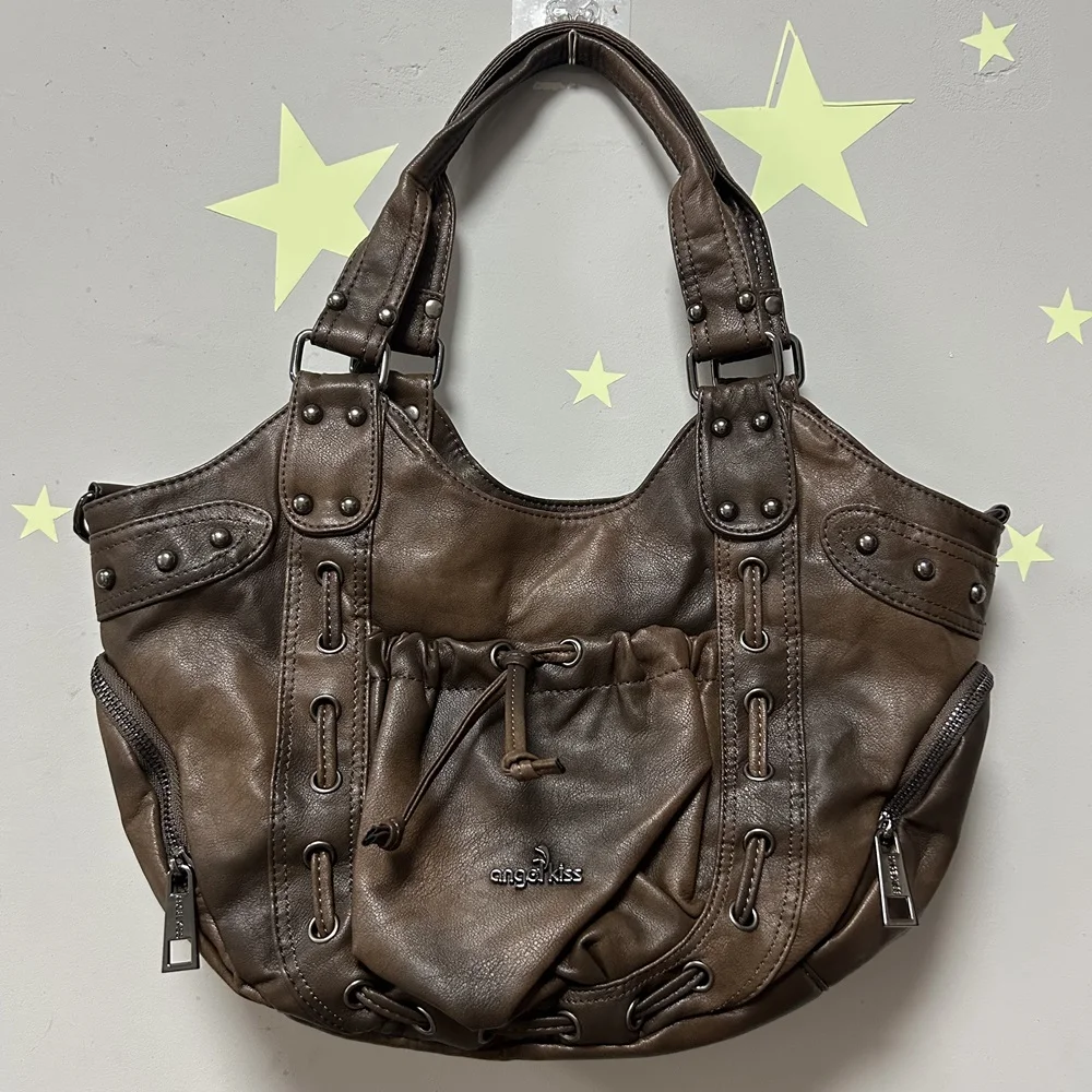 

Angel kiss Women Hobos Handbags Fashion Shoulder Bag Large Top-handle Bag Satchel Pack Multi-pocket Shoulder Bag Large Purse