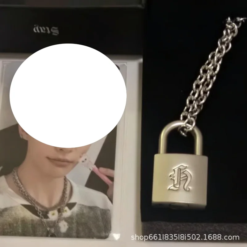 

Ashionable Creative Metal Lock Necklace Same As Huang Xuanchen'S Style New Punk Necklace Men Women Jewelry Fans Gifts
