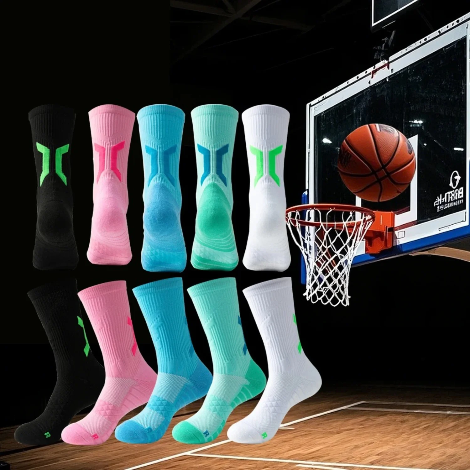 1/5Pair professional basketball socks Men marathon compression running sport socks thick towel socks skateboarding socks for man