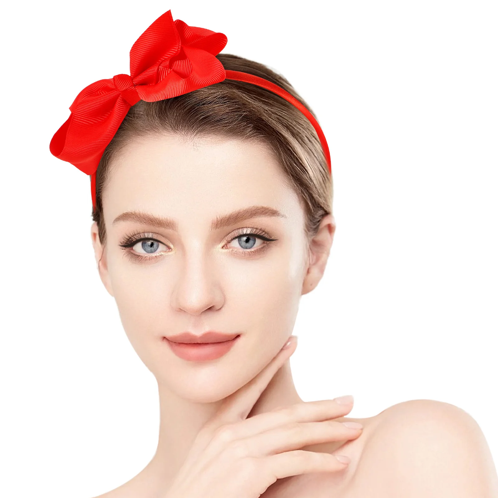 قطعتان من ربطات شعر على شكل فيونكة للفتيات من القماش خفيفة الوزن للارتداء اليومي وإكسسوارات أزياء حفلات أعياد الميلاد #1