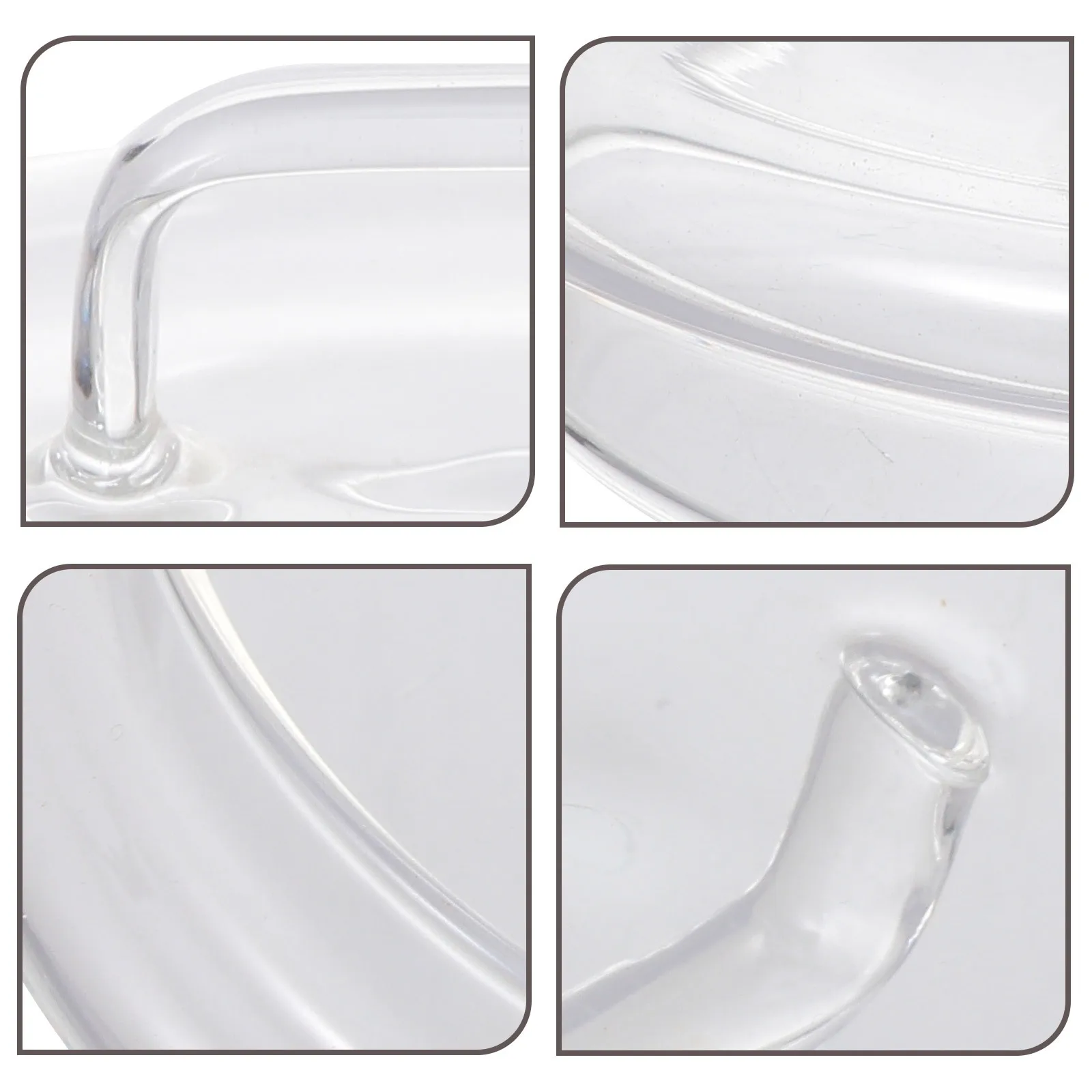 

2Pcs Premium Glass Lids Transparent Storage Jar Covers Easy to Remove Install Replacement Kitchen Glass Jar Covers