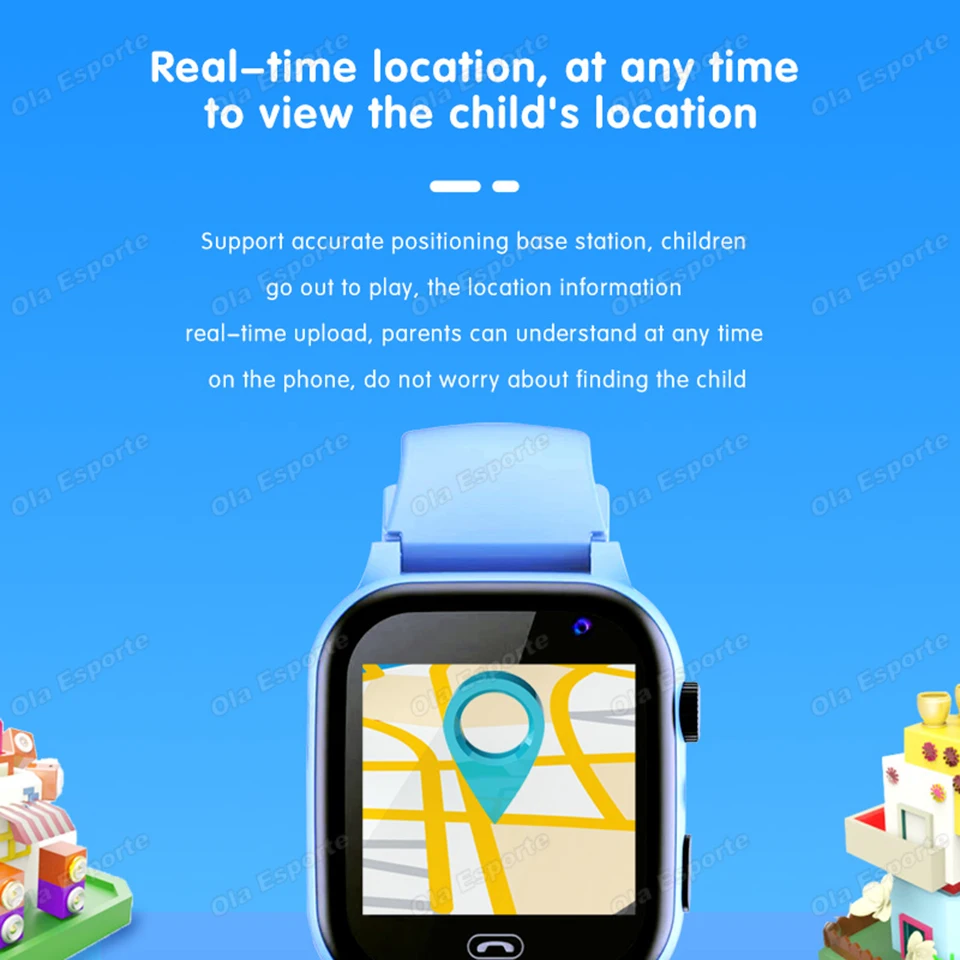 2027 Kids 5G Smart Watch GPS SOS Video Call HD Camera Waterproof SIM Card Support Earphone Child Smartwatch for Boys &Girls HW12 view 3