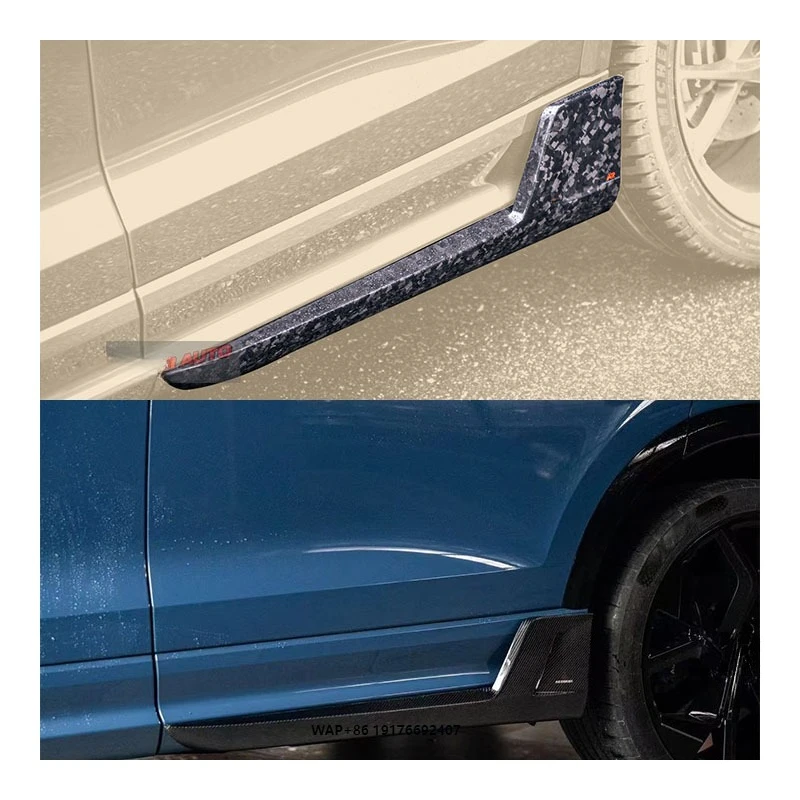 

forAudi RSQ8 Carbon Fiber Side Skirts & Bumpers with Exhaust Cutouts-Bolt-On Universal Fitment