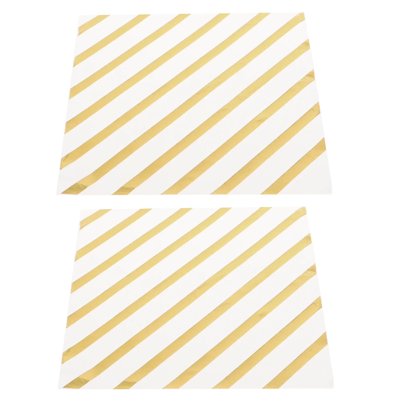 40 Sheets Gold Foil Paper Napkin Tissue Durable for Wedding Banquet Party Dinner Cocktail Snack Supplies Paper Napkin