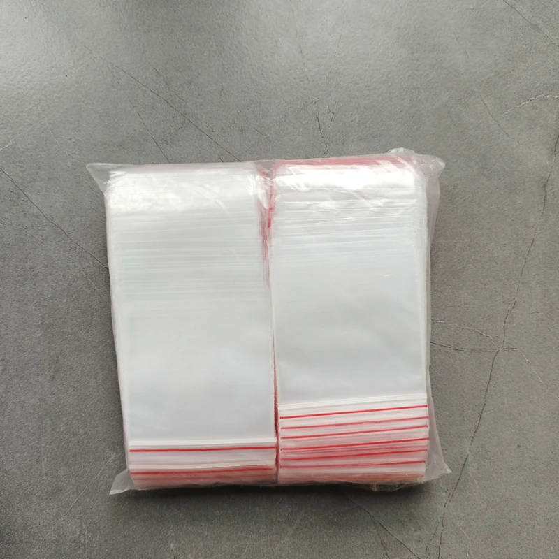 500pcs Mini Clear Plastic Gift Pouches Jewelry Storage Bags Ziplock Zip Zipped Lock Reclosable Poly for Small Packaging Items