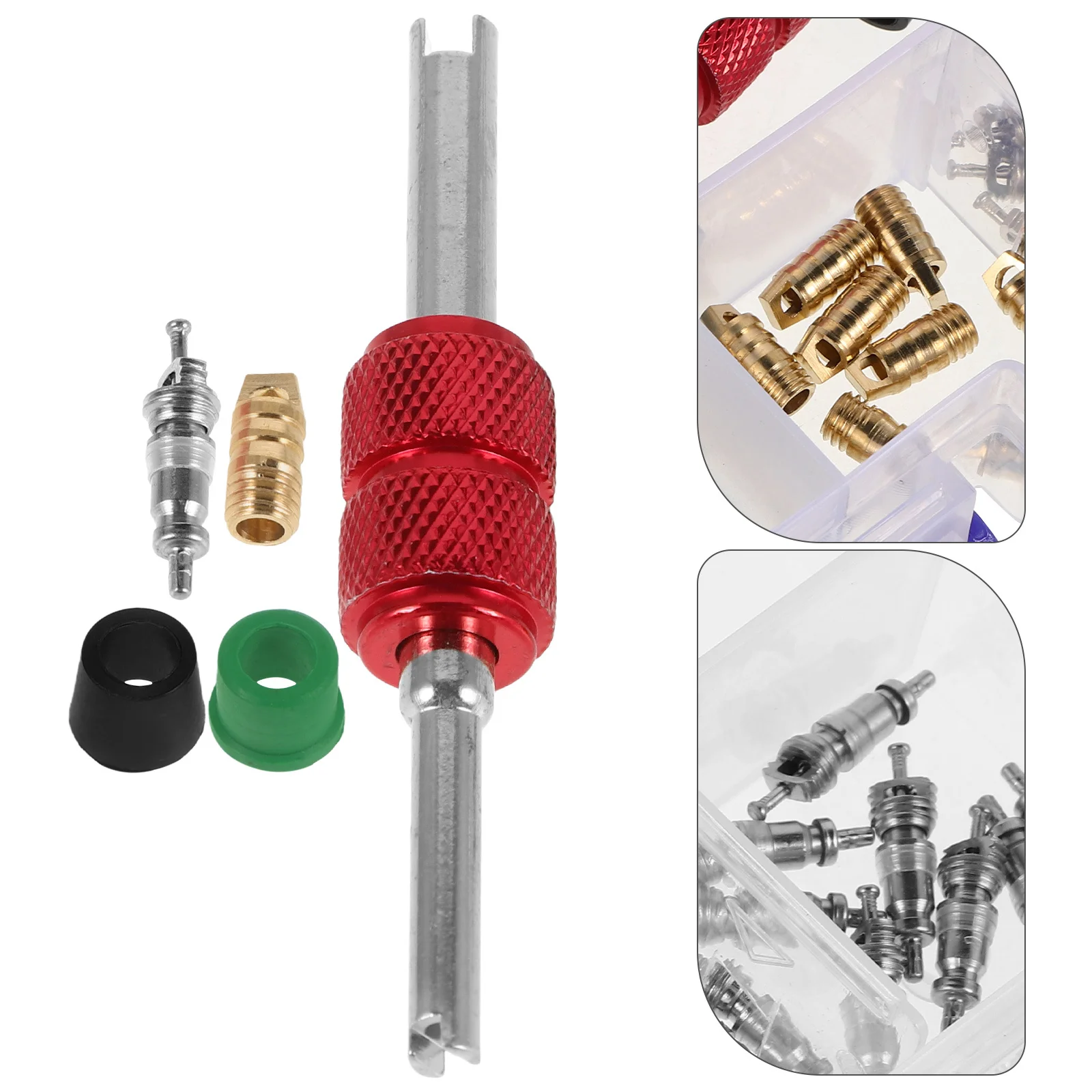 

71Pcs Hvac Valve Core Remover Kit Professional Valve Stem Core Removal Tools Car Air Conditioning Gasket Seal Repair