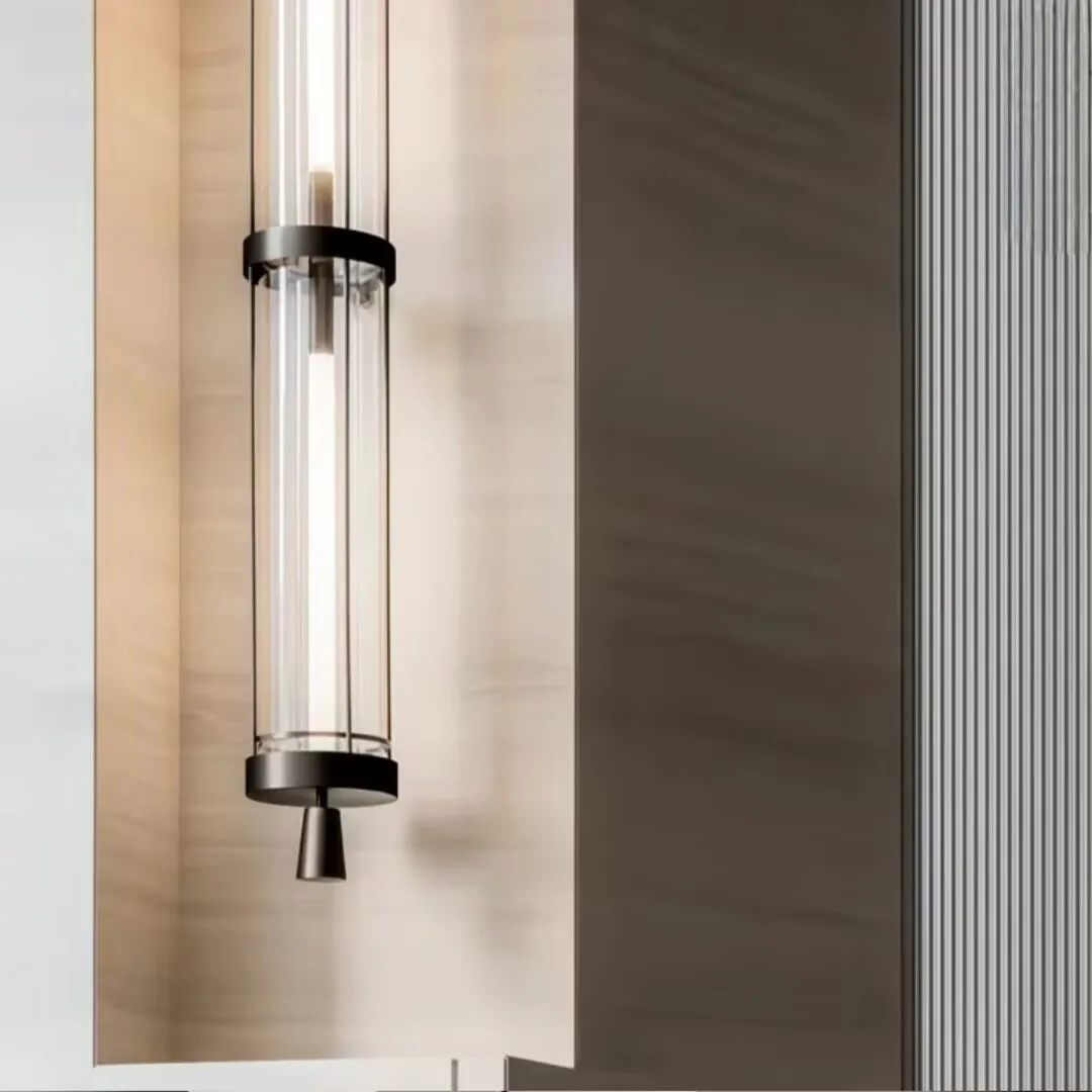 Modern design LED engineering acrylic wall lamps, banquet hall hotel long pole lamps, background wall lamps