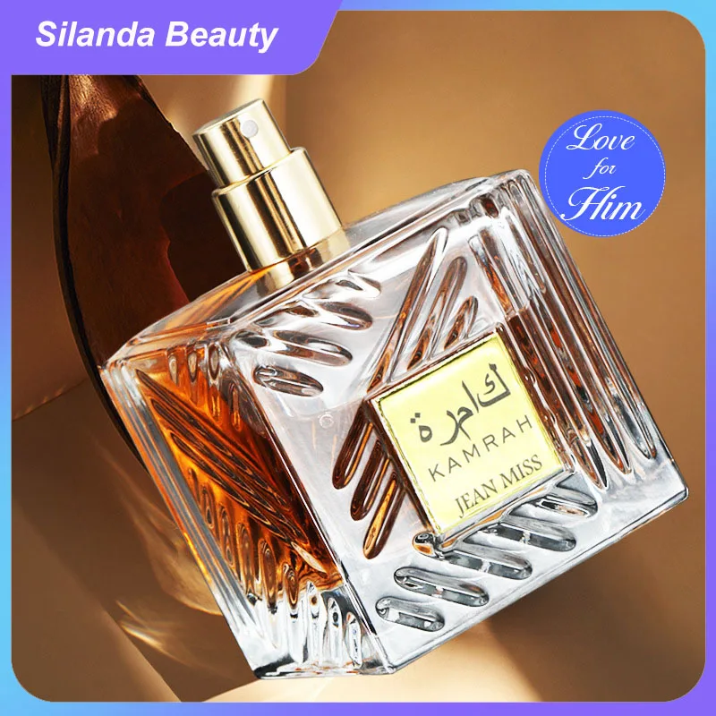 

Модный бренд Arabic Kamrah 100 мл Туалетный спрей для мужчин Свежие романтические восточные деревянные заметки Длительный парфюм Homme