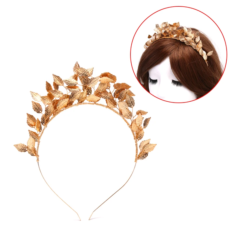 

Fashion Gold Silver color Hairbands Bride Leaf Headbands Charm Tiaras Leaves Wedding Hair Accessories Women Hair Jewelry