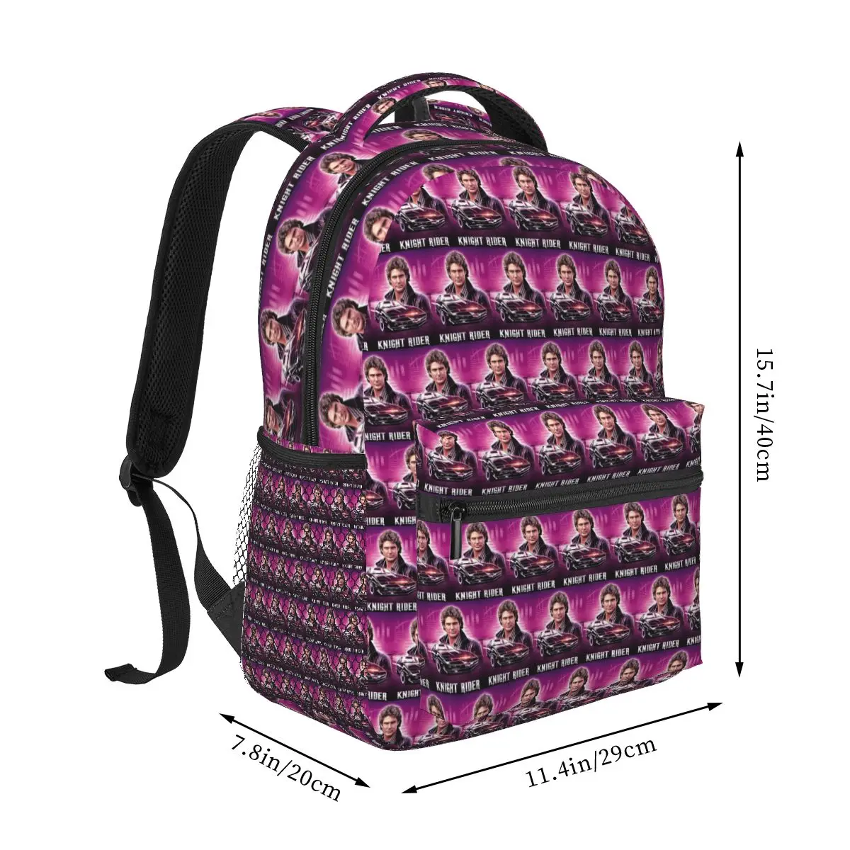 Knight Rider Action Tv Series Backpack Student Boys Girls BookBag Children School Bag Computer Shoulder Bags for Men Women