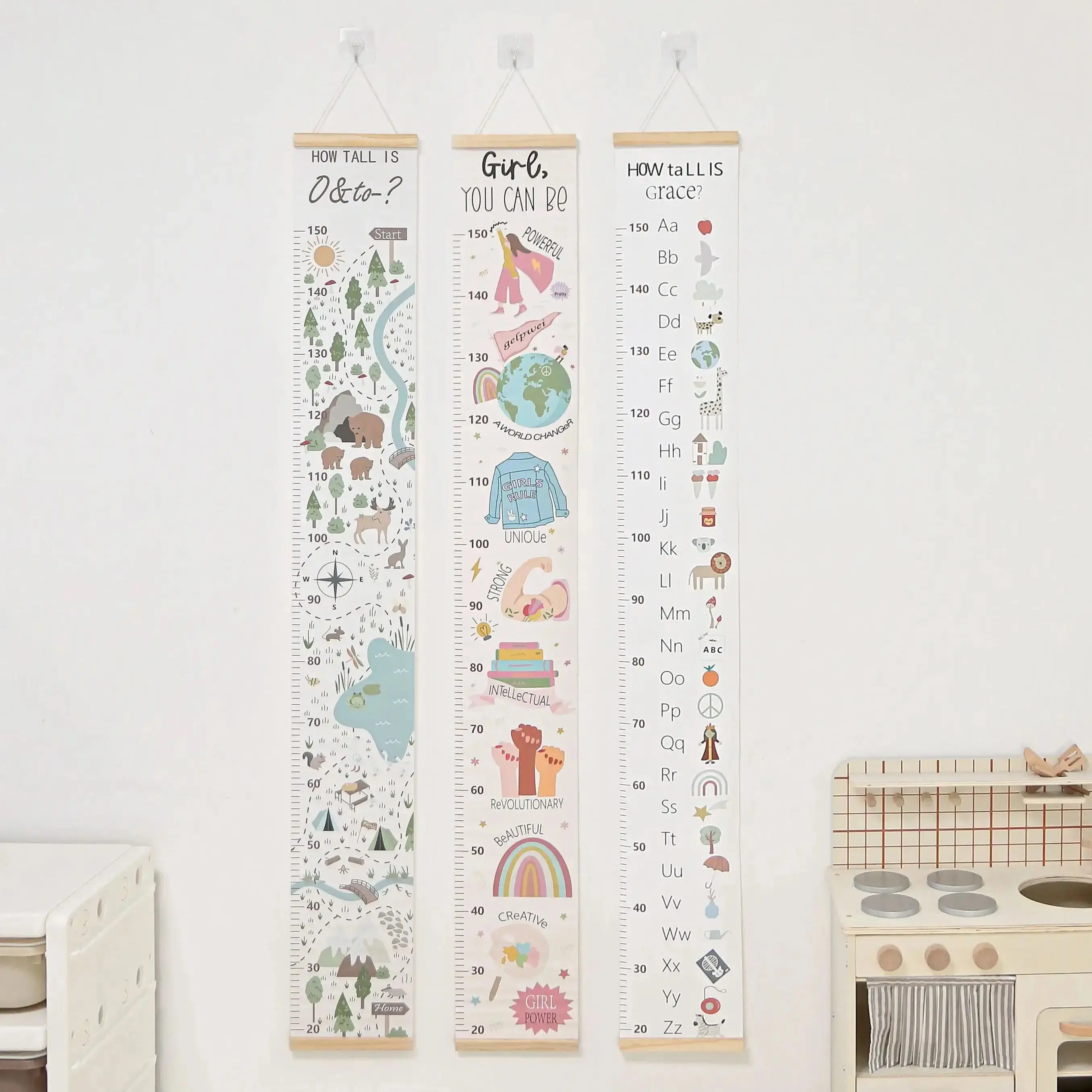 Baby height ruler children\'s room cartoon decoration height ruler kindergarten measurement hanging picture wall sticker