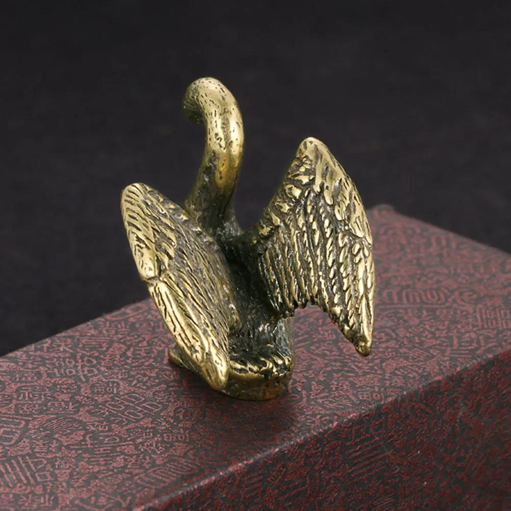 

Brass Swan Statue Golden Retro Animal Decor Stable Compact Size Exquisite Home Office Brass Swan Statue Exquisite Animal Decor