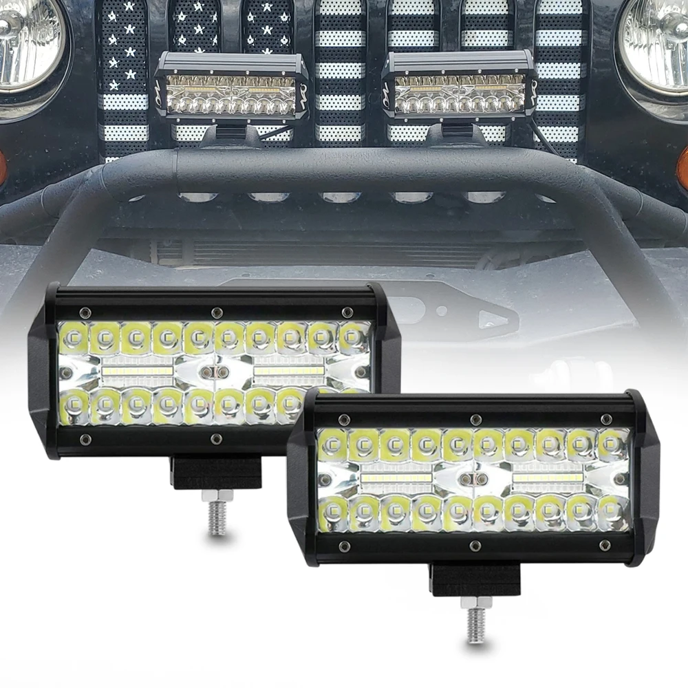 LED Light Bar Spot Flood Off Road Spotlights Driving Fog Lamp Car Headlights  LED Pods for Truck Boat UTV ATV Motorcycle 12-24V