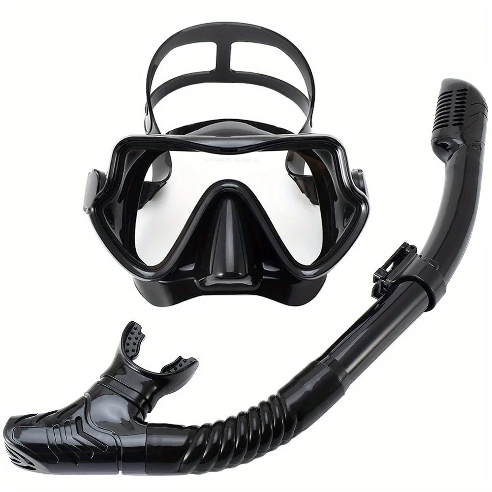 Diving Mask Snorkel Set For s Tempered Glass Professional Panoramic Scuba Snorkel Gear Swimming Training Snorkeling Kit