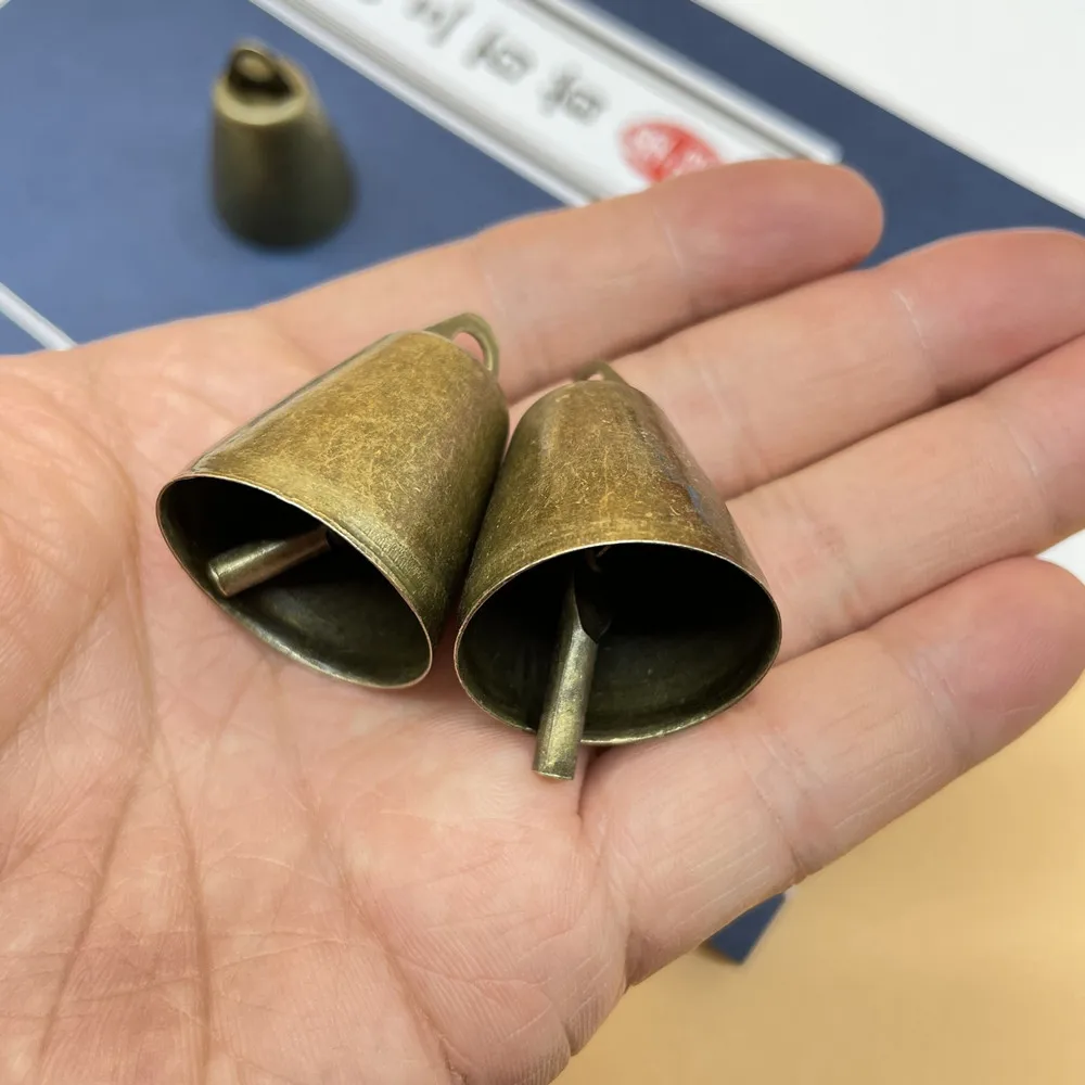 20pcs/10pcs Retro Bronze Bells for Home Party Decor Door Bell DIY Christmas Bell Ornament, Home Decor, Christmas Tree Decoration