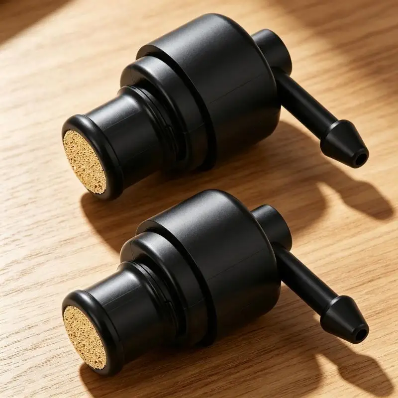 652F 2Pack Black Fuels Vent Valves with Angled Side Ports for Regulation Work