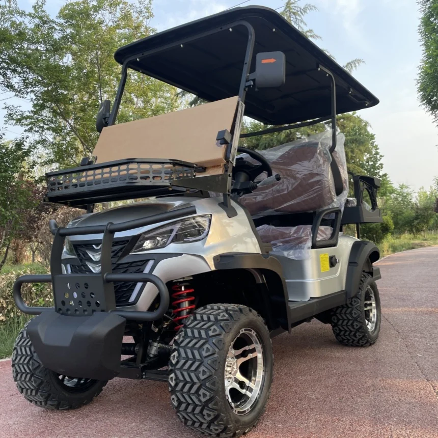 Electric Golf Cart Model E 6 Seat Down Folding Windshield Off-Road Golf Cart Free Custom Color Electric Sightseeing Golf Cart