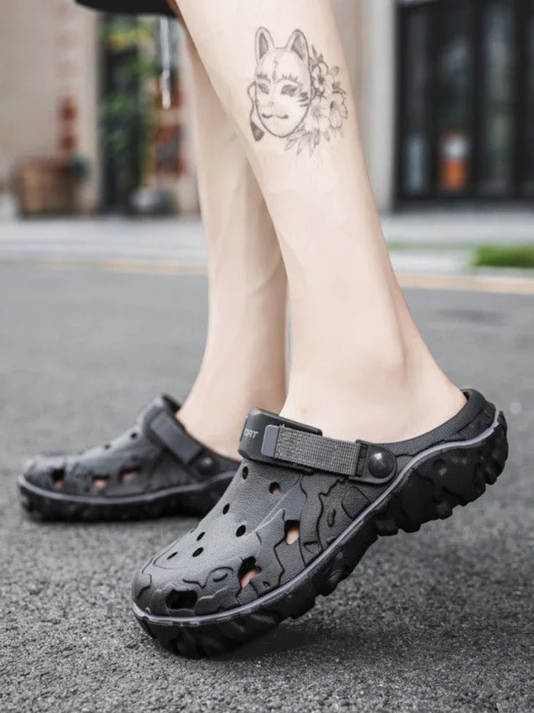 

Мужская обувь с отверстиями, пляжная обувь с высотой платформы, новый дизайн, мода 2024 года, Ева, добро пожаловать, предложение, летняя распродажа 39, мужские сандалии